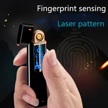 

B012Touch sensor cigarette lighter LED display double-sided hot charging light line USB lighter