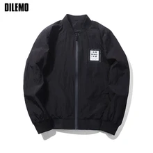 EU Size 2018 Autumn New Fashion Brand Clothing Jacket Men Casual Mandarin Collar Mens Coats Letter