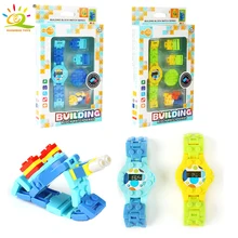 Relógio Digital de Blocos de Construção Iluminar Tijolos Baseplate Compatível Legoed Pequena Base de Tijolos Figuras Relógio Brinquedo Para Presente Das Crianças