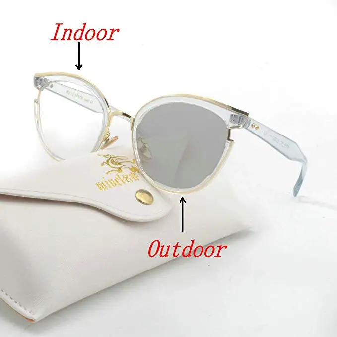 Новые модные очки для чтения солнцезащитные фотохромная линза очки для чтения женские солнцезащитные очки «кошачий глаз» UV400 с коробкой FML