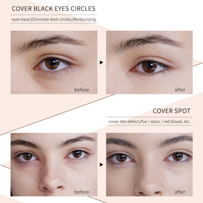 1PC Full Cover Makeup Concealer Cream Face Corrector Liquid Make Up Base For Eye Dark Circles Facial corretivo 1PC Full Cover Makeup Concealer Cream Face Corrector Liquid Make Up Base For Eye Dark Circles Facial corretivo