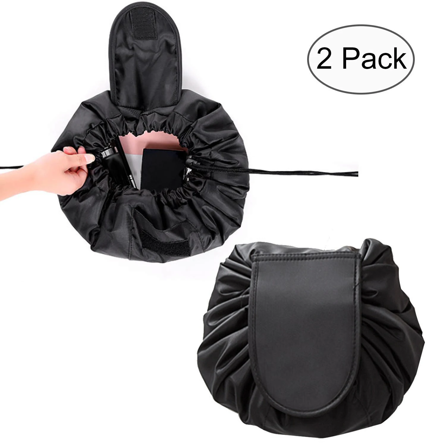 

Lazy Makeup Bag Drawstring Cosmetic Bag Portable Quick Pack Travel Makeup Pouch Case Multifunctional Waterproof Toiletry Bags
