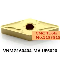 10 шт. vnmg160404-ma UE6020/vnmg160408-ma UE6020, карбидная вставка для поворотный инструмент держатель, станок, машина, скучно бар