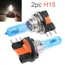 2 шт. 12V H15 15/55W 6000K универсальный белый светильник супер яркие автомобильные ксеноновые галогенные лампы авто спереди головной светильник противотуманные лампы