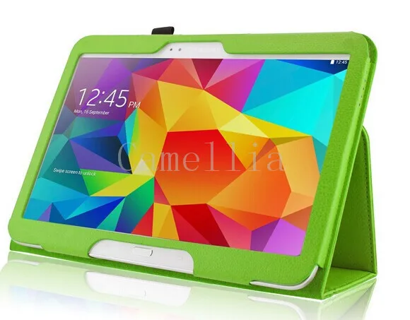 CucKooDo 50 шт./лот тонкий складываемый чехол кейс для samsung Galaxy Tab4 10,1 ''T530 планшет(с автоматическим пробуждением/сном - Цвет: Green