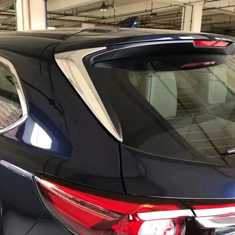 Для Mazda CX-9 CX9 автомобильный корпус Стайлинг задний спойлер сторона треугольник литье Окна Рамка отделка наклейки 2шт