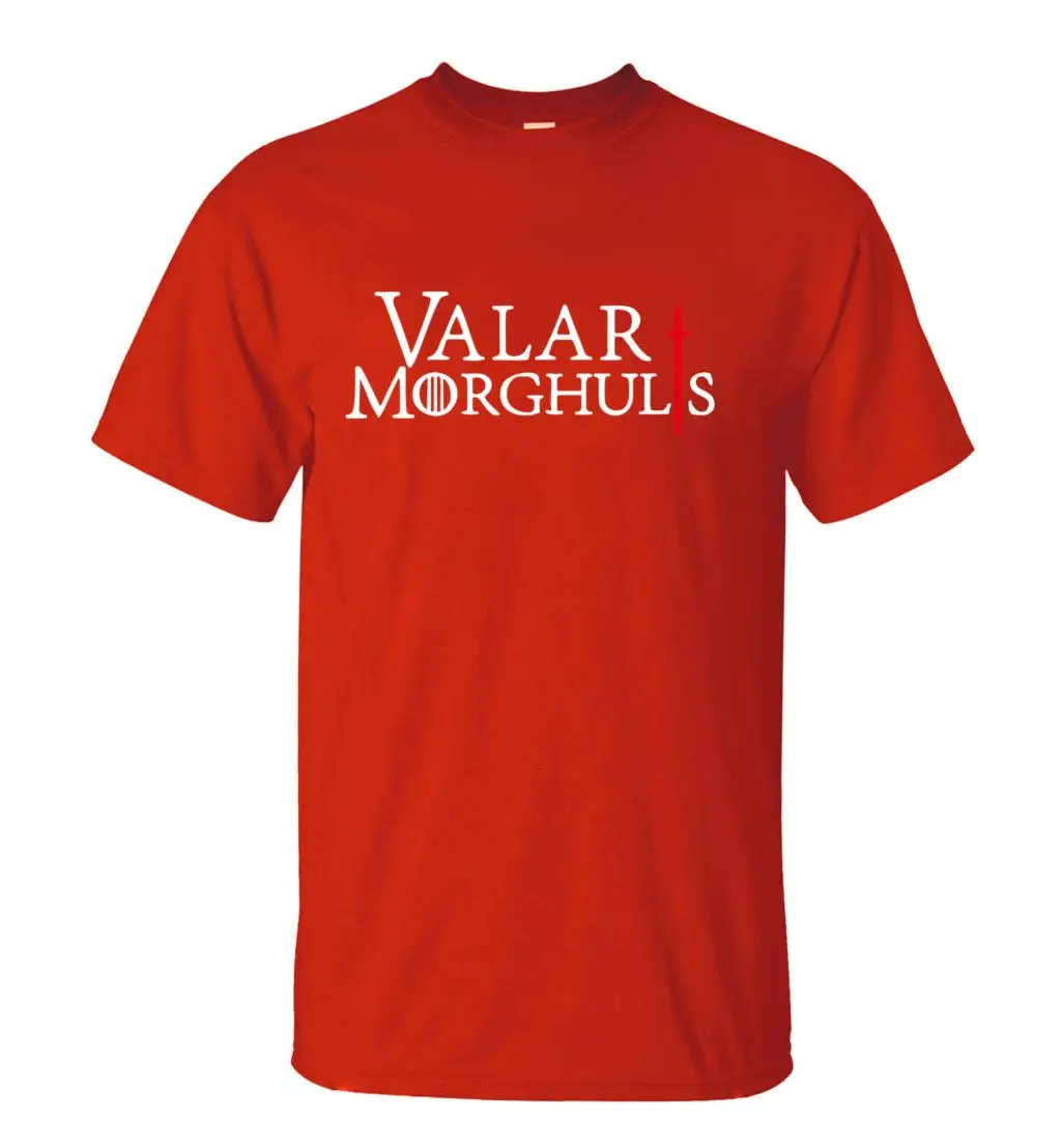 Горячая Распродажа, футболка с принтом "Игра престолов Валар моргулис", летняя модная повседневная мужская футболка с коротким рукавом и круглым вырезом, хлопок