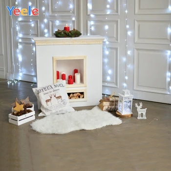 

Yeele Light Deco Fireplace Candles Carpet Interior Photography Backgrounds Customized Photographic Backdrops for Photo Studio