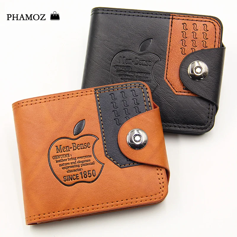 

PHAMOZ Luxury Purse Short Anime Slim Thin Short Mens Mini Slim Cute Leather Small Wallet High Quality,Men Wallets
