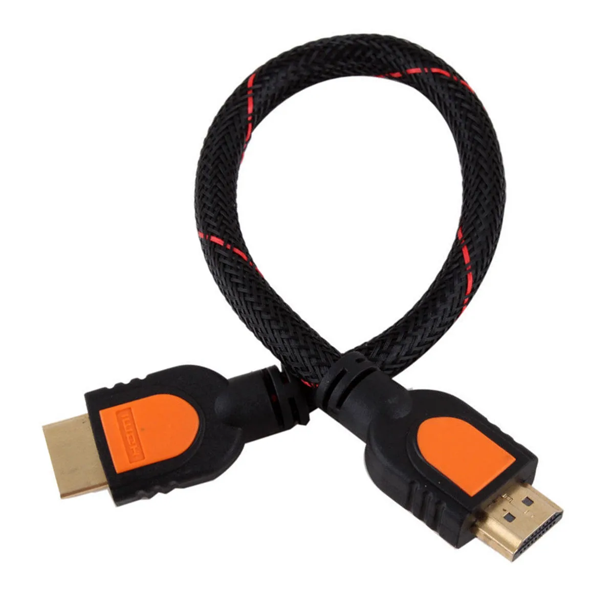 1 Foot short HDMI Cable for HD TV 3D 1080p One Feet HDMI 1.4 braided