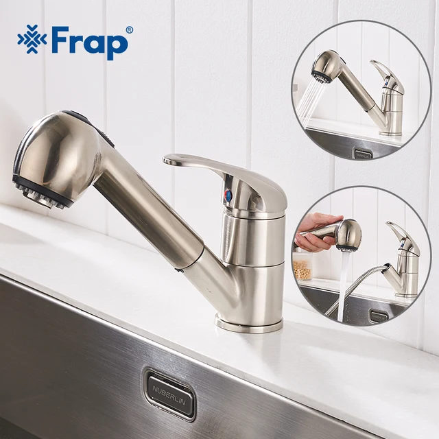 Best Price Frap New Hot and Cold Water Kitchen Faucet Pull Down Kitchen Faucets Brass Swivel Pull Out Spray Sink Mixer Tap Water Tap Y40064