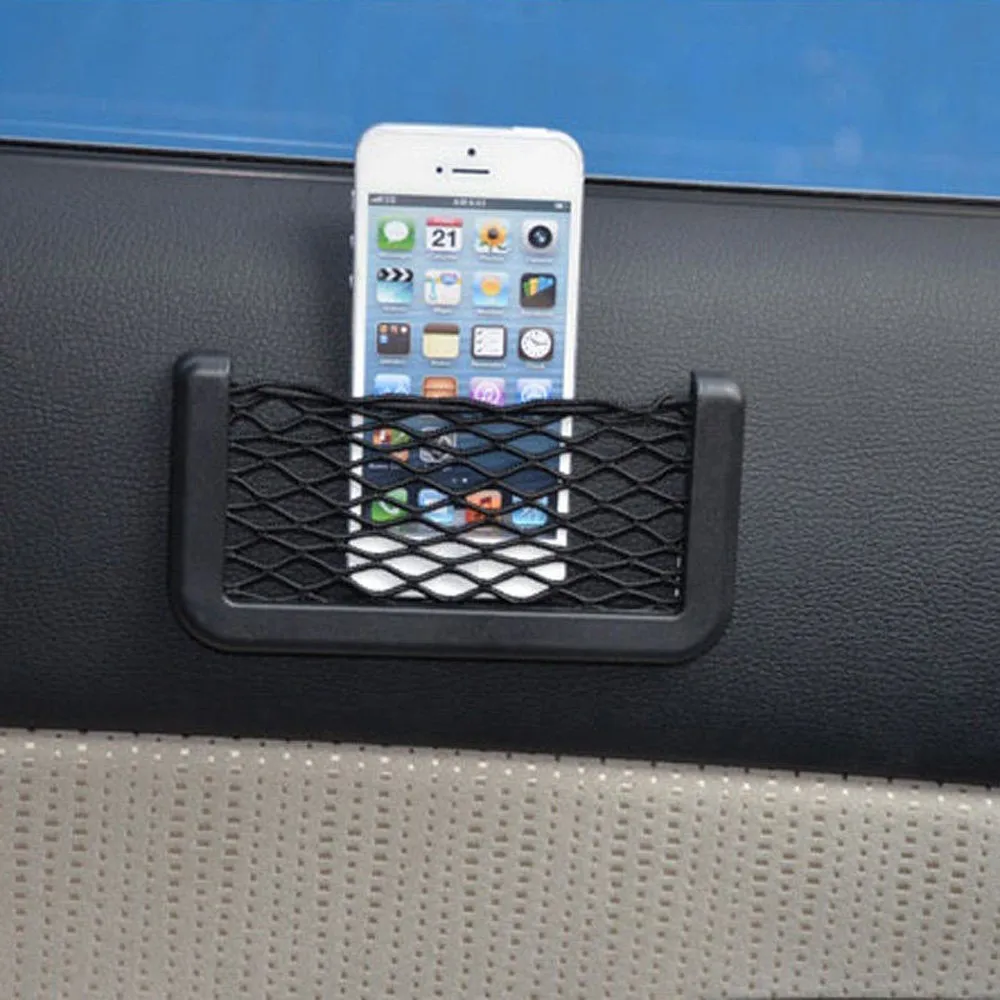 

1 pcs Universal Car Seat Side Back Storage Net Bag Phone Holder Pocket Organizer