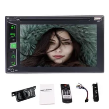 Cámara de reserva como + coche estéreo en el tablero no GPS doble DIN 6.2 ”vehículo Radios headunit 1080 p vídeo DVD/CD Bluetooth + Control remoto