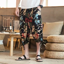 LEFT rom японские мужские шорты кэжуал шнурок печатные спортивные мужские шорты летние мужские шорты из хлопчатобуманой ткани "канифас" одежда