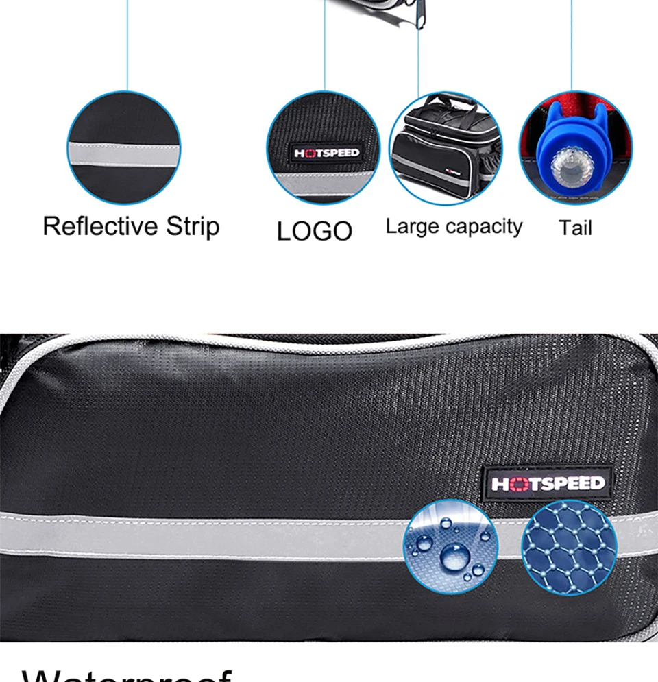 Flash Deal 10-25L Portable Waterproof Bike Bag Bicycle Accessories Saddle Bag Cycling Mountain Bike Back Seat Rear Bag 3 Colors 4