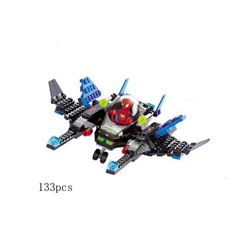 133pcs Comics Spider Superman6002 Dark Terminator DIY Building Blocks 3D Figures Model Bricks Toys for Boys | Игрушки и хобби