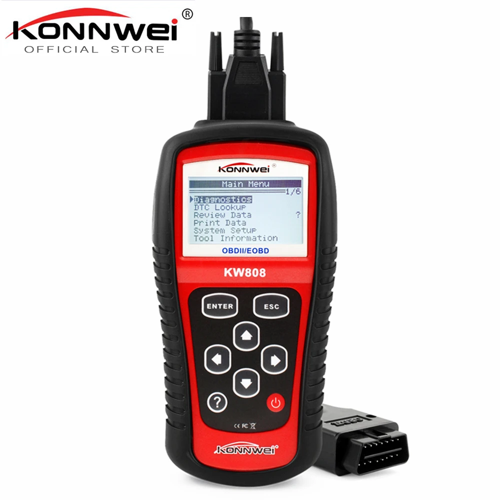 Original KONNWEI KW808 OBD Car Scanner OBD2 Auto Automotive Diagnostic