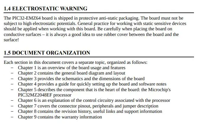 PIC32-EMZ64 INFO 3