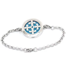 5 шт. Fleur de lis 30 мм эфирные масла для ароматерапии из нержавеющей стали для духов медальон со светорассеивателем браслет(length7-") включает прокладки