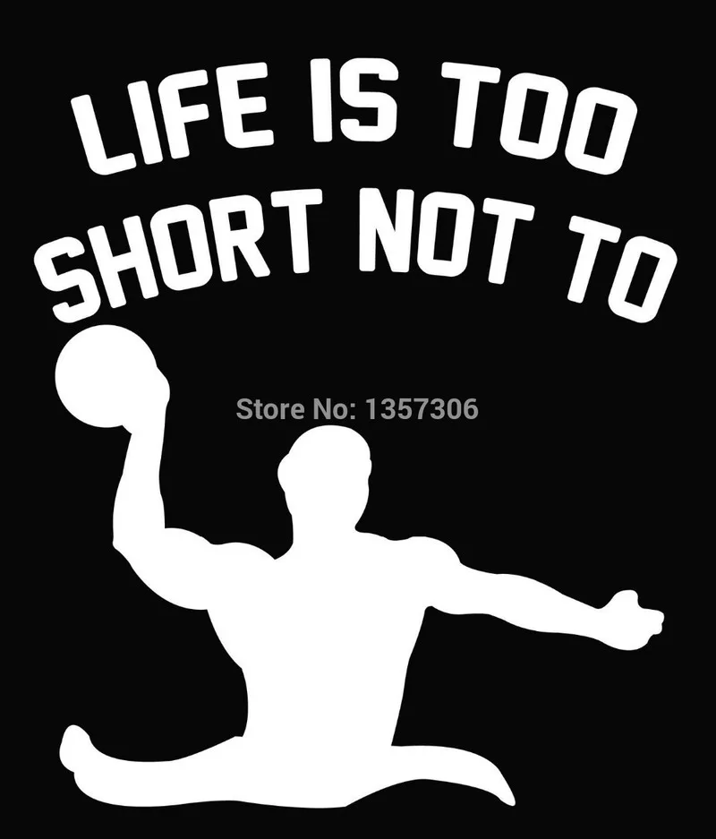 

14.6 cm x 12.7 cm Water Polo Guy Throwing Ball Score Car Window Sticker Decal Funny Vinyl Decal 13 Colors