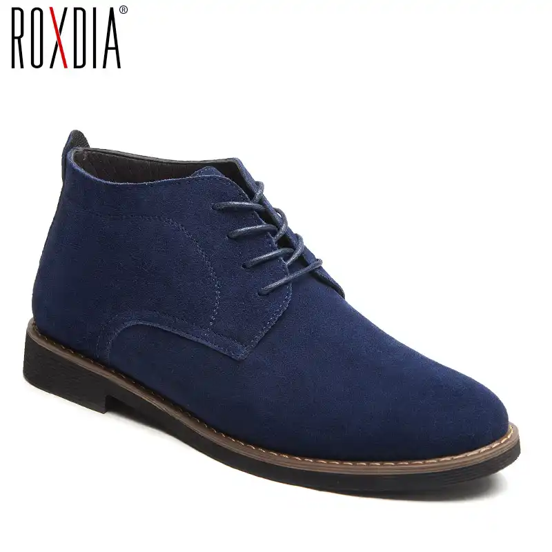 ROXDIA genuine leather boots <b>men plus size</b> 39-45 snow <b>winter</b> ...