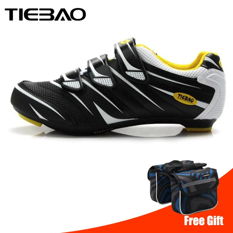 add bag TIEBAO/Обувь для шоссейного велоспорта; комплект с педалью; мужские кроссовки; женские самоблокирующиеся sapatilha ciclismo; обувь для езды на велосипеде - Цвет: add bag