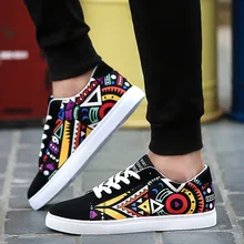 2017 casual printing calzado deportivo shoes zapato men’s pattern youth boys student men shoes size 39-44