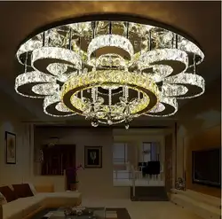 Светодио дный светодиодный светильник современный романтический K9 кристалл потолочные лампы кольцо светодио дный роскошный светодиодный