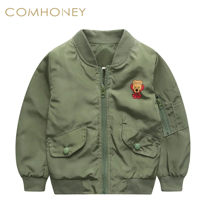 Boys Coat Girls Baseball Sweatshirt Spring Kids Bomber Jacket Cartoon