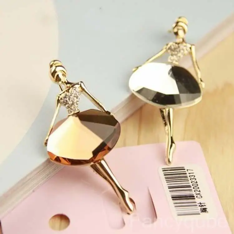 

2018 New Hot beautiful princess ballerina brooch / exquisite brooch bling gem brooch / ballet girl fashion Accessories