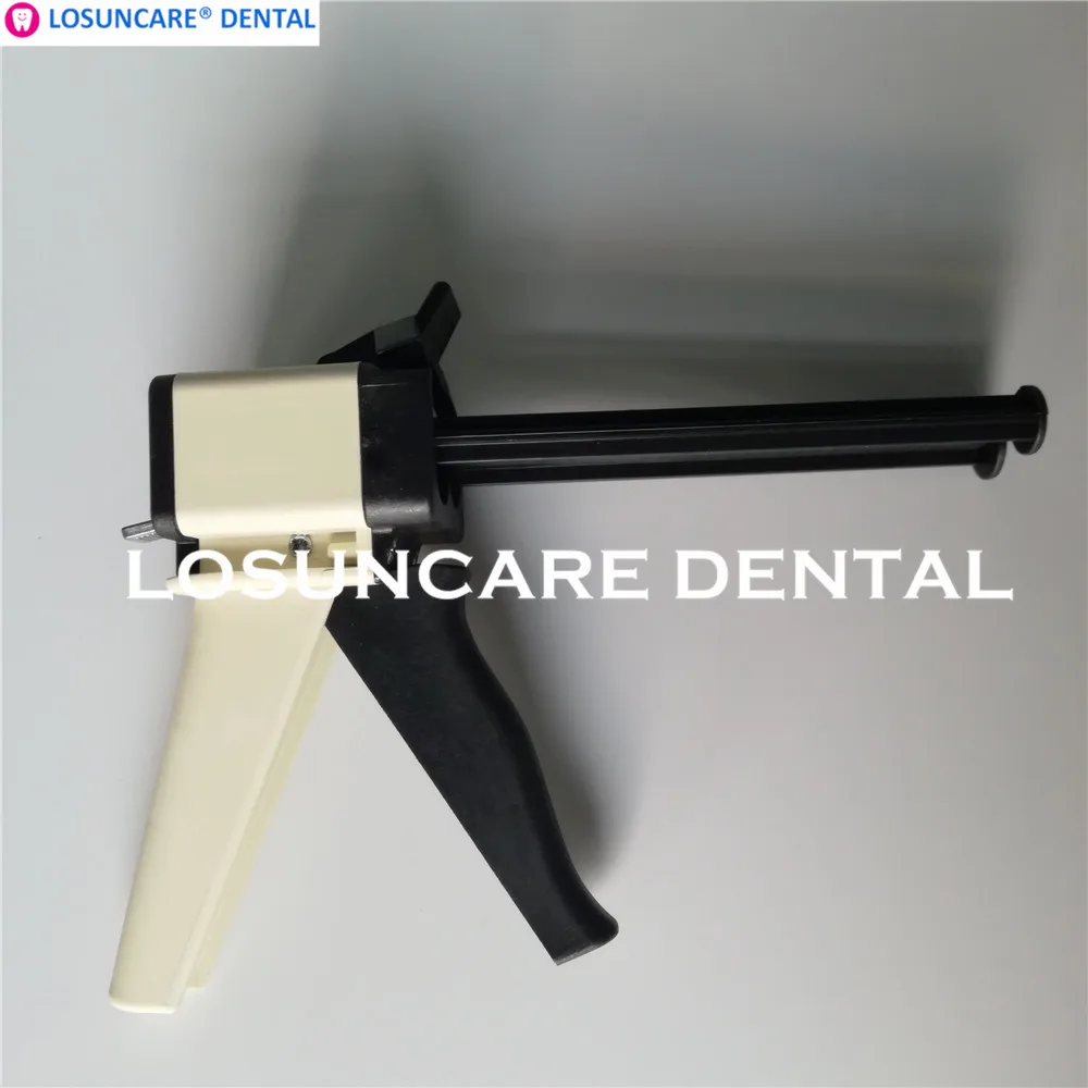 

LOSUNCARE 1pc Dental Equipment Silicone Rubber Impression Mixing Dispensing AB Gun 1:1 1:2 Caulking Dental Dispenser