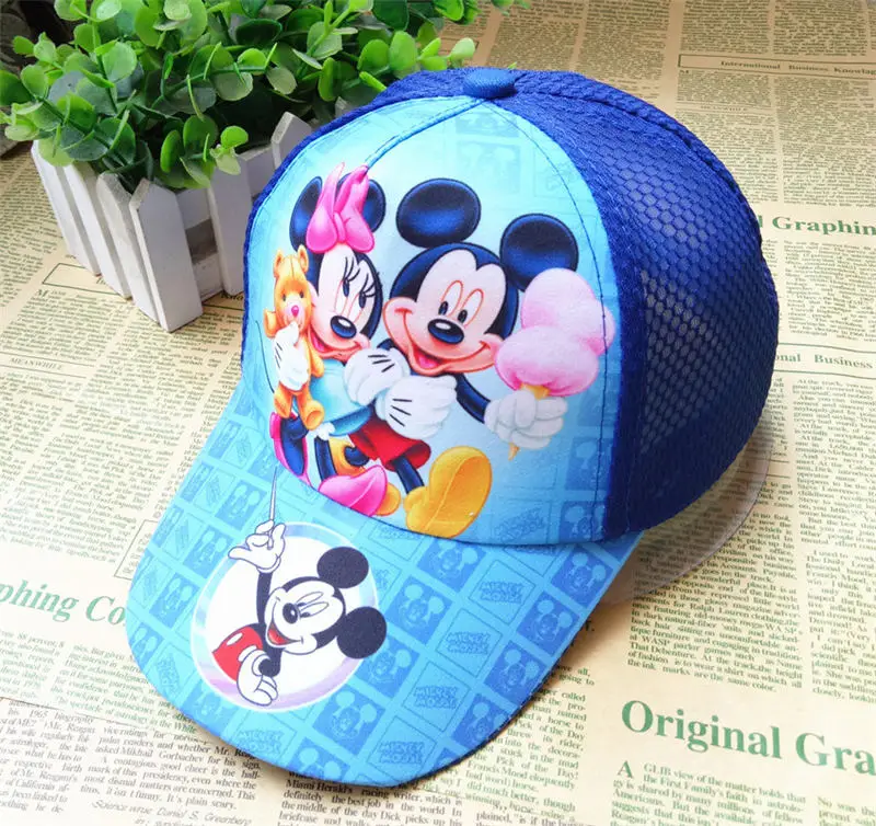 Disney, новая детская шапка принцессы с героями мультфильмов, летняя шапка с сеткой, бейсбольная кепка для детского сада, детские шапки - Цвет: 11