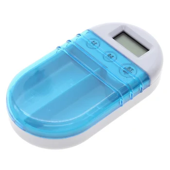 

Pocket Mini Pill Box Case Electronic Timer Alarm Clock Reminder Medicine Storage Dispenser