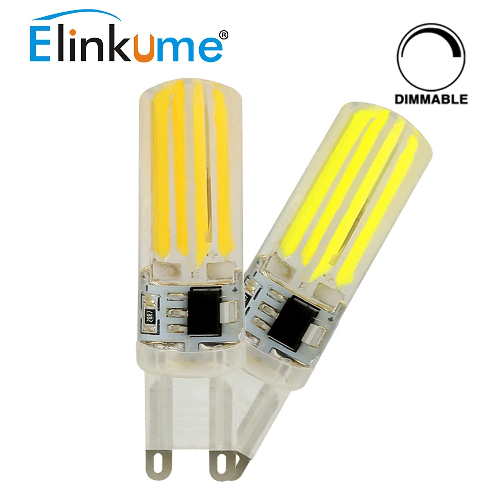 Elinkume G9 светодиодные лампы 5 Вт лампочки с регулируемой яркостью 4 шт. нить AC220V