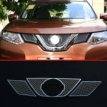 For Nissan X-Trail Rogue 2014 2015 2016 Stainless Steel Front Grille Trim