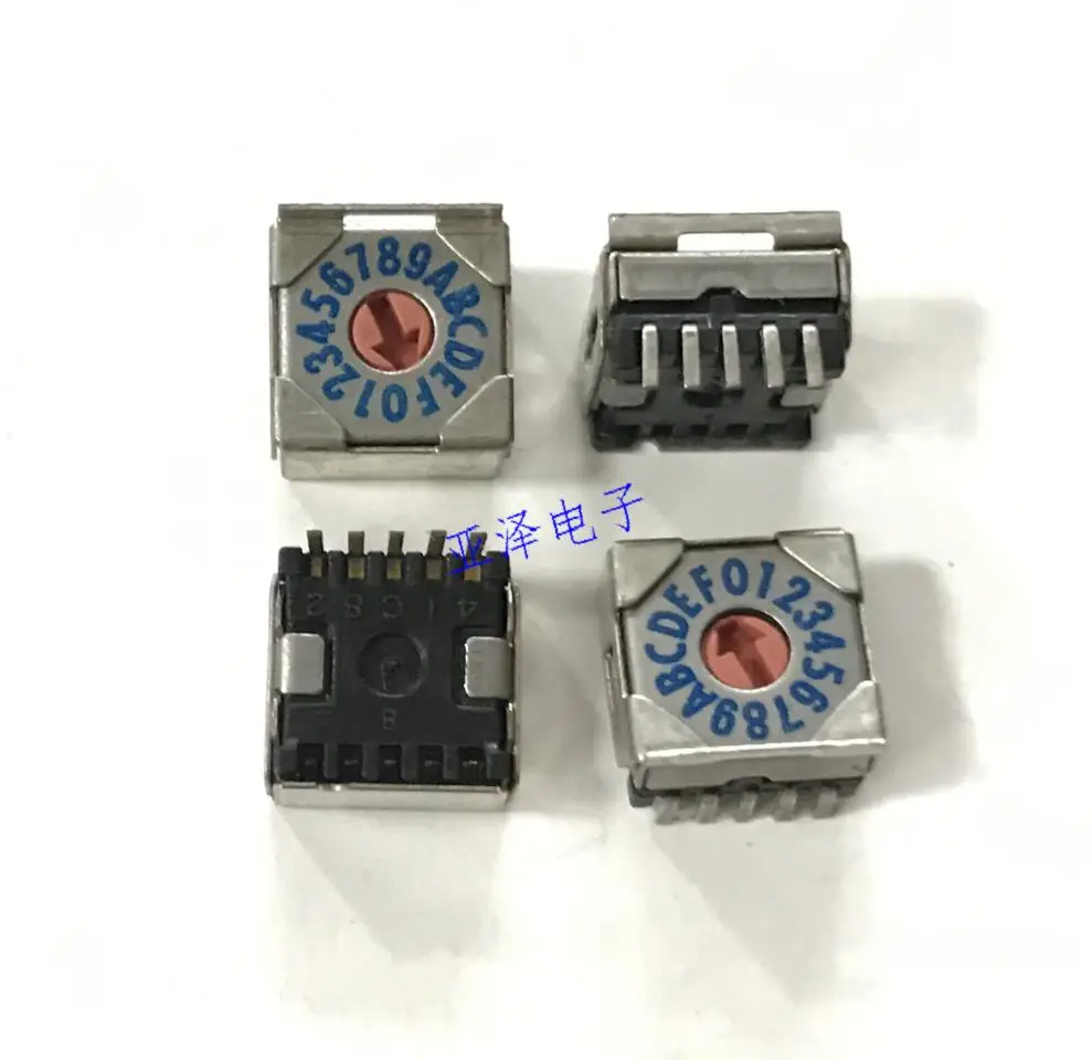 

5PCS/LOT SMRR7116-1 16 gear 0-F rotary dial switch foot switch 8421C 5