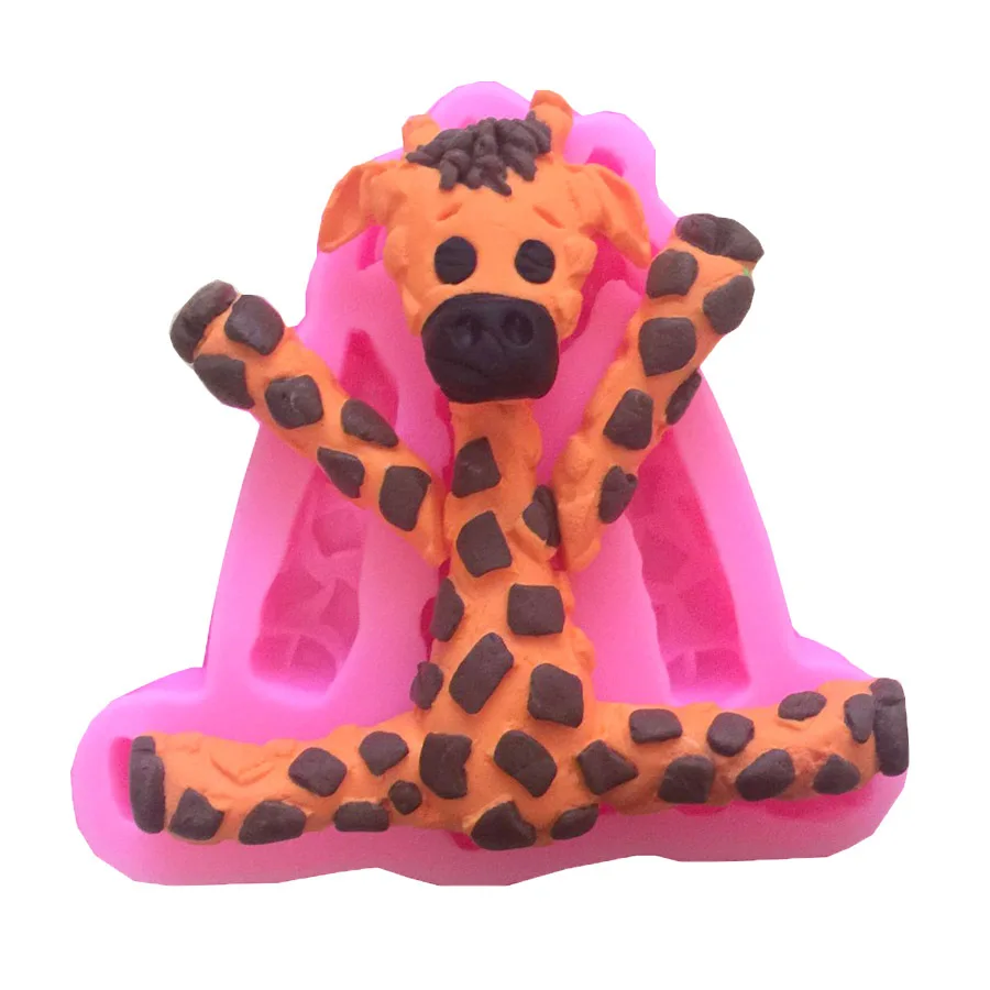 

Кнопки Жираф силиконовая форма Cozinha помадка формы для торта кекс топперы шоколад Confeitaria кухонные аксессуары E291