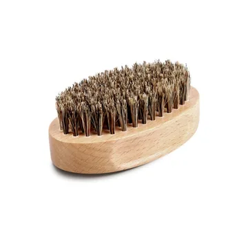 

Round Shape Beard Brush Natural Boar Bristle Round Wooden Handle Whiskers Brush Beard Care Tools Accessories