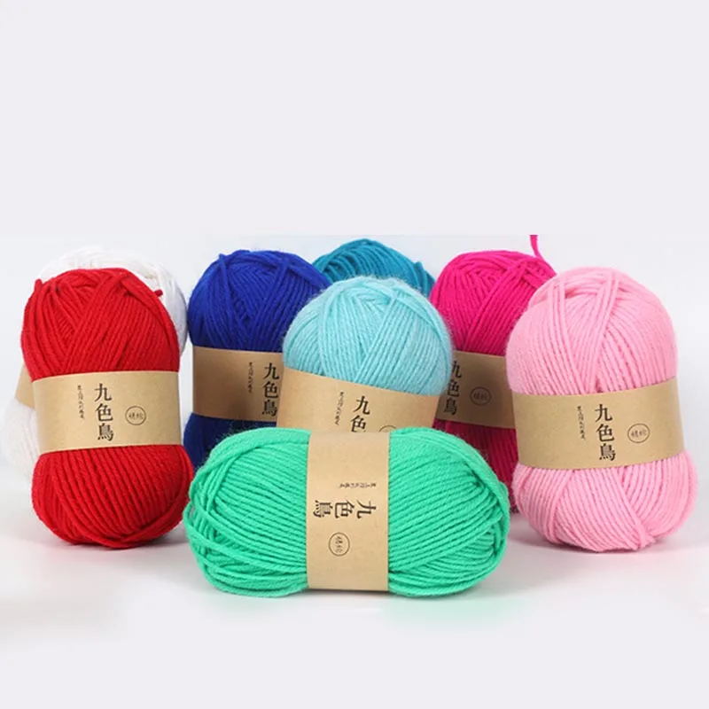 

50g/pc Soft Acrylic Fibres Yarn Hand Knitting Wool Line Practical DIY Handcraft Crochet Thread For Scarf Clothing Doll