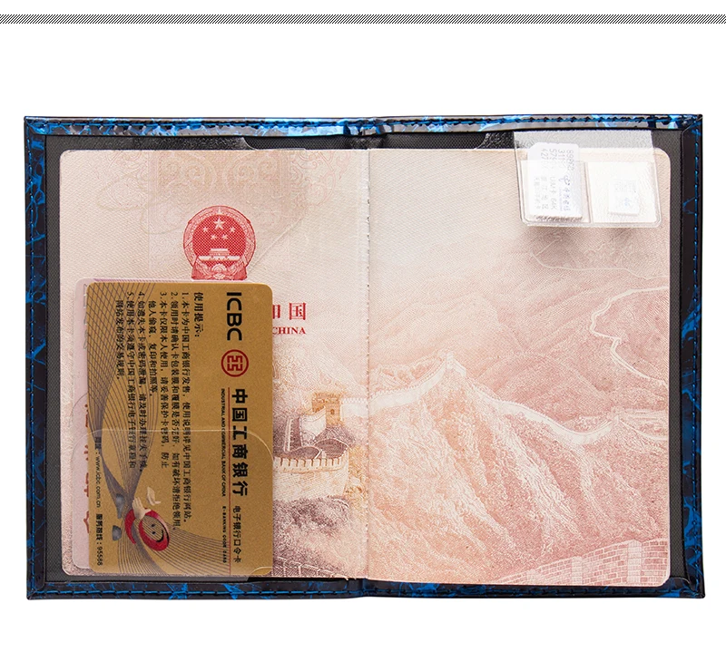 Обложка для русского паспорта эмблема логотип Wo мужские дорожные держатели для паспорта гранитный узор мужские ID держатель для карт Чехол Дорожный кошелек