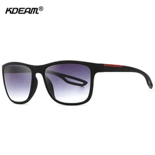 KDEAM, новые спортивные солнцезащитные очки с эластичным покрытием, Мужские гладкие прямоугольные солнцезащитные очки UV400 с защитным чехлом KD480
