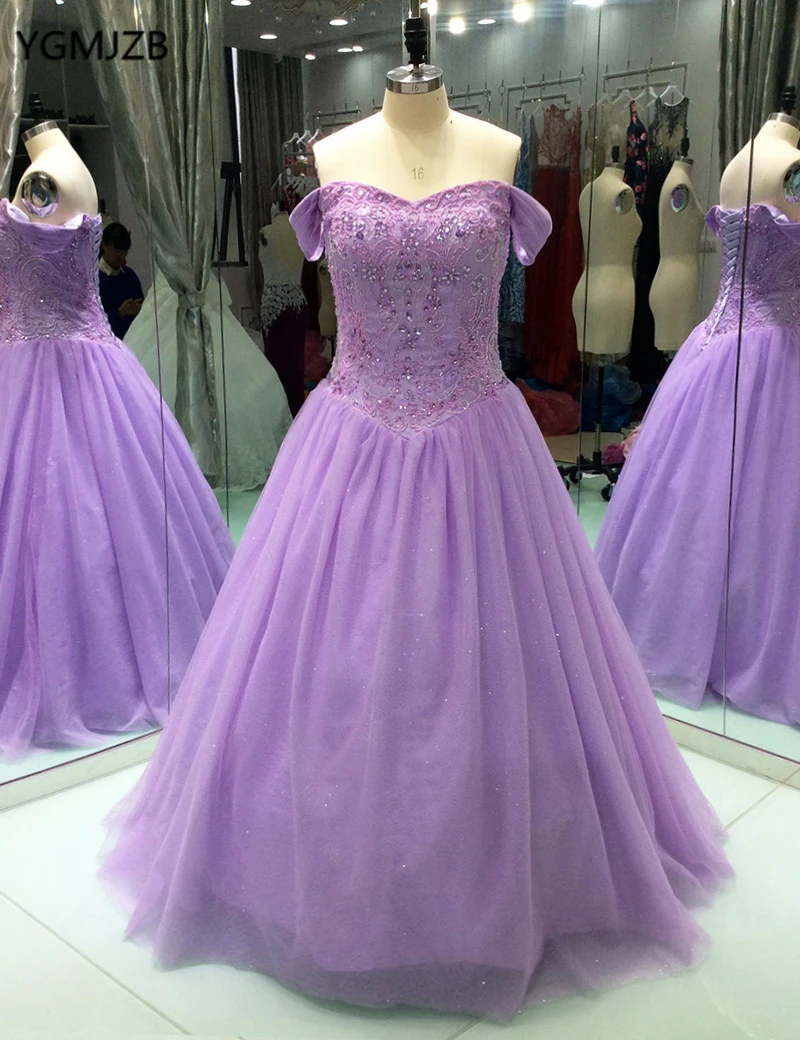 lilac ball gown