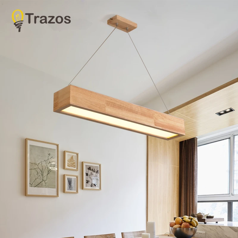 wood dining light