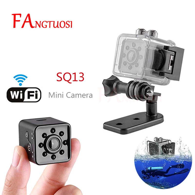 Najtaniej FANGTUOSI SQ13 WIFI mała kamera mini kamera HD 1080P kamera wideo kamera noktowizyjna mikro kamery DVR rejestrator ruchu kamera