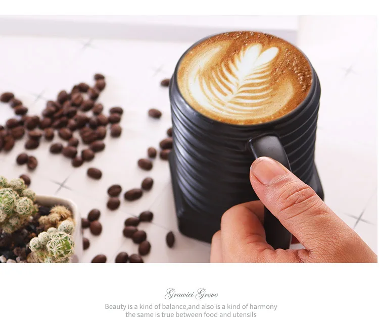 Резьбовая керамическая кофейная кружка индивидуальные чашки и кружки молочная керамическая кружка для завтрака