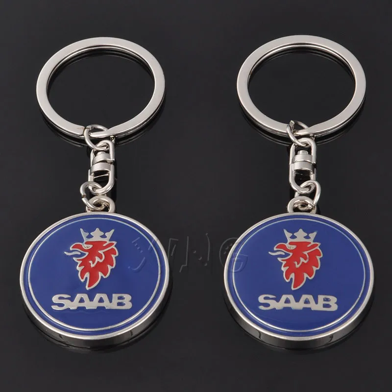

1Pcs Metal Car Keychains Car Key Chain Ring Keyring Auto Badge for SAAB SCANIA Aero X 9-3 9-5 9-7X Auto Styling Car Accessories
