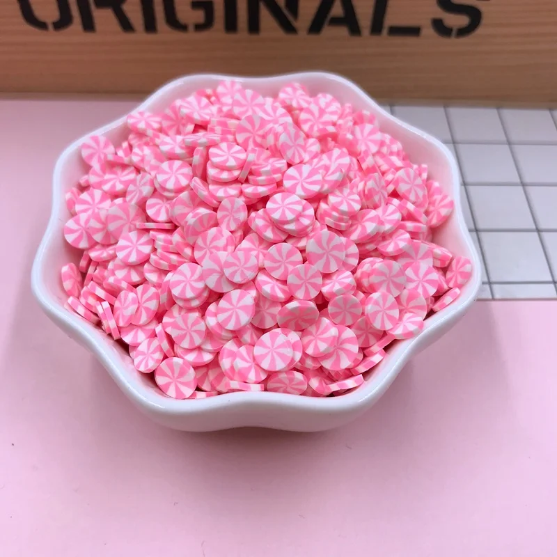 50 г/лот милые горячие продажи глиняные посыпки, красочные сердца пять звезд лук конфеты посыпки для рукоделия, DIY - Цвет: pink candy