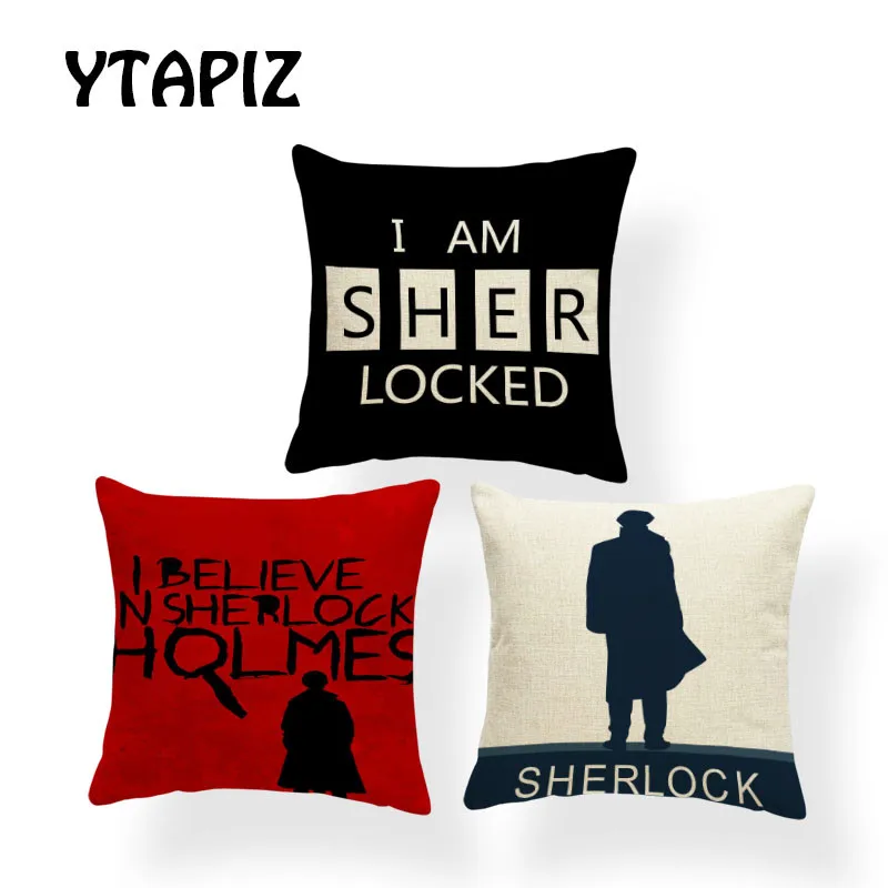 

Luxury Ibelieve Insherlock Graffiti Name Sherlock Holmes Sddress Is 221B Back Street 45X45Cm Polyester Decorative Pillow Covers