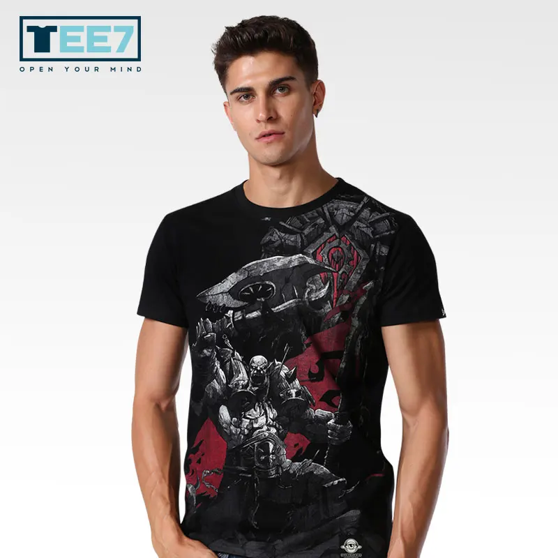 Футболка TEE7 Game WOW из 100% хлопка летняя футболка с коротким рукавом и О вырезом|t