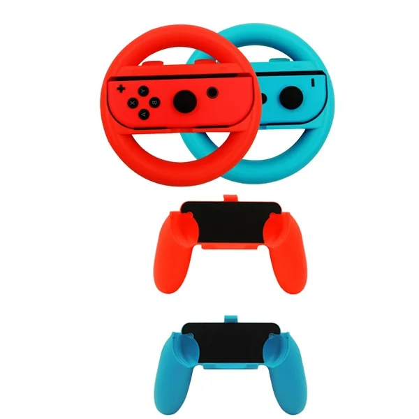 Set B Pink Blue 9 в 1 Набор аксессуаров для переключателей с рулевым колесом nintendo Switch, ручки для ручек, силиконовый чехол для nintendo switch Joy-con - Цвет: Set B Pink Blue